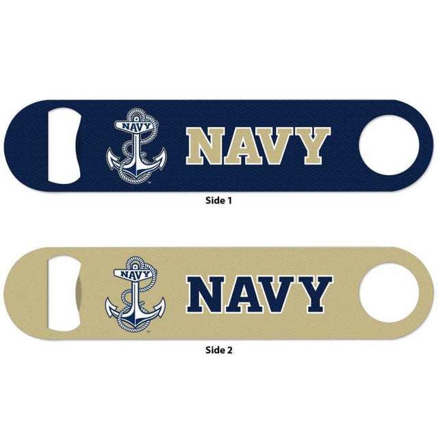 Abridor de botellas de metal de dos caras de los guardiamarinas de la marina