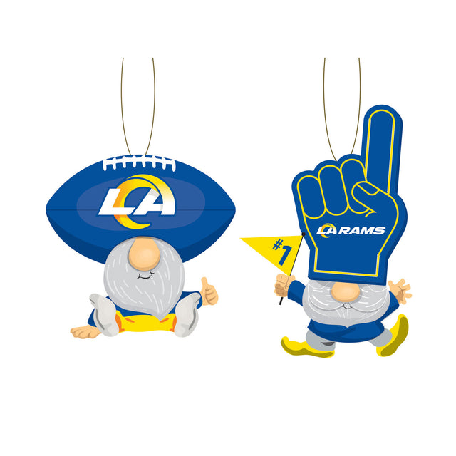 Paquete de 2 adornos de gnomos de Los Angeles Rams