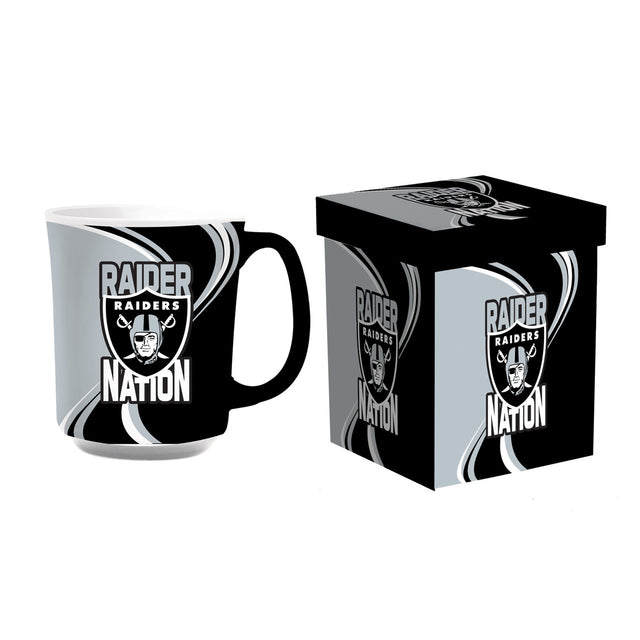 Taza de café de cerámica de 14 oz de Los Vegas Raiders con caja a juego