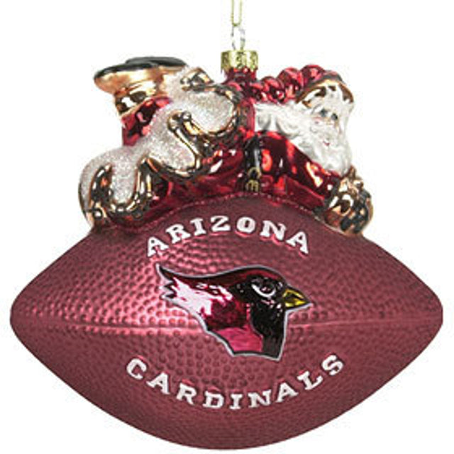 Arizona Cardinals Ornament 5 1/2" Peggy Abrams Glass Football CO