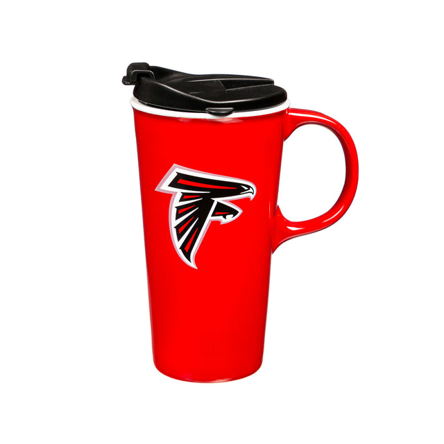 Café con leche de viaje en caja de 17 oz de los Atlanta Falcons