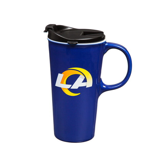 Café con leche para viaje de 17 oz de Los Angeles Rams en caja