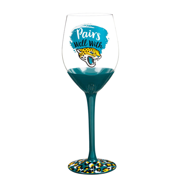 Vaso de vino con tallo de 17 oz de Jacksonville Jaguars en caja