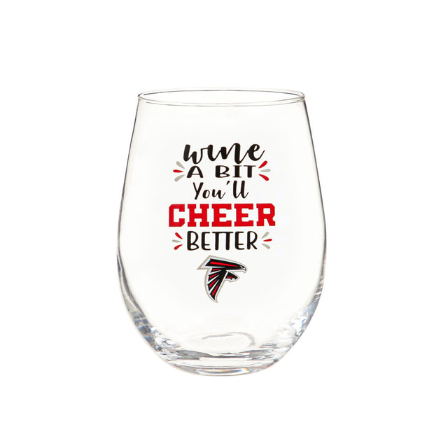 Vaso de vino sin tallo de 17 oz de los Atlanta Falcons en caja