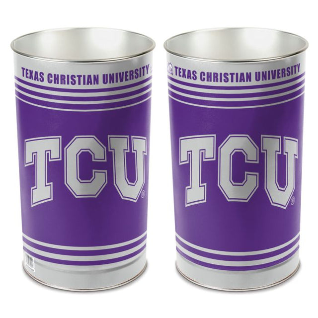 TCU Horned Frogs Wastebasket - tapered 15"H