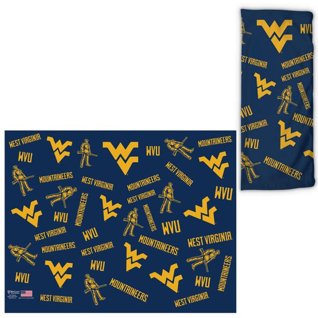 Envolturas para abanicos con estampados dispersos de los Mountaineers de West Virginia