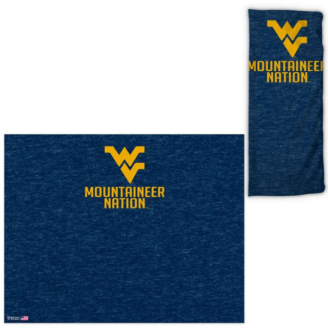 Envolturas para abanicos con motivos jaspeados de los Mountaineers de West Virginia