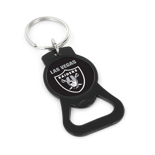 Llavero abridor de botellas con la leyenda "LV" (NEGRO) de Los Vegas Raiders -BK-702-35-BK-LV