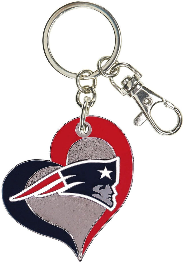 Llavero con forma de corazón de los New England Patriots -KT-287-10