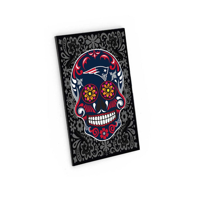 Imán con diseño de calavera de azúcar de los New England Patriots -MG-1188-10