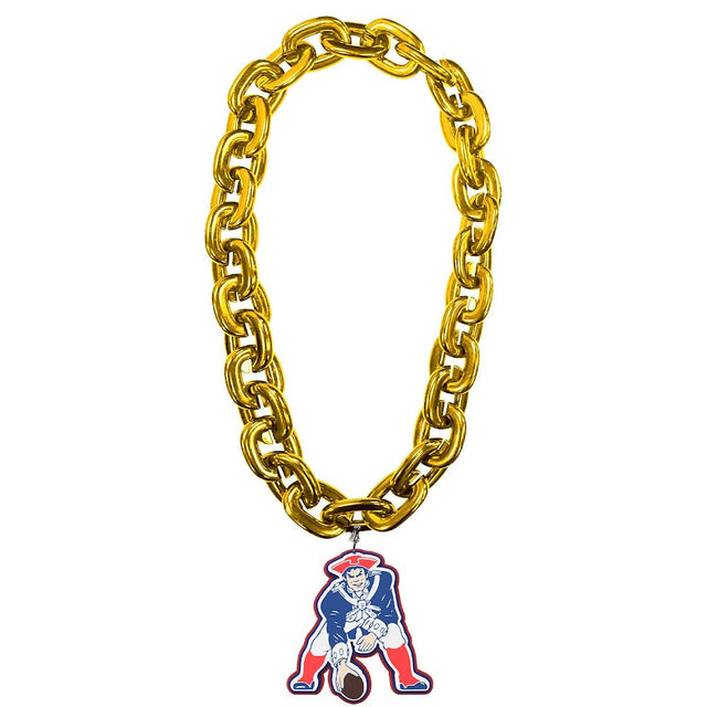 Cadena para fanáticos de los New England Patriots (dorada) -FF-590-10-THB-GD