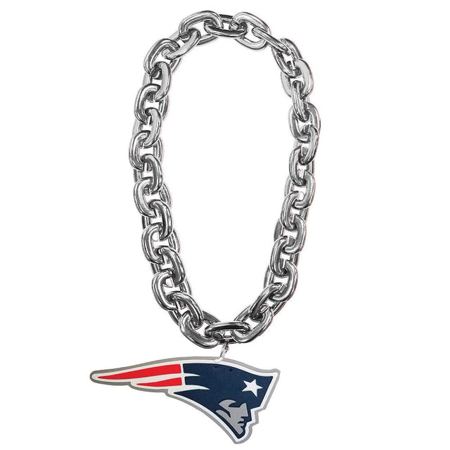 Cadena para fanáticos de los New England Patriots (SILVER) -FF-590-10-SV