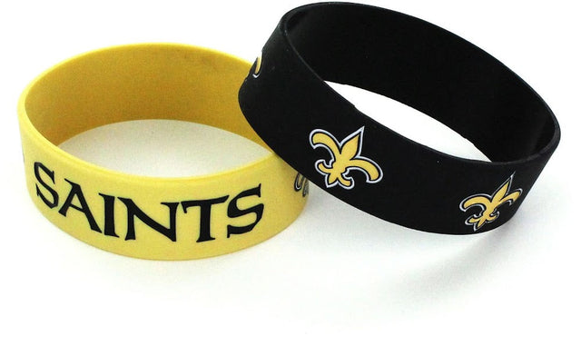 Pulseras anchas de los New Orleans Saints (paquete de 2) -BC-207-22