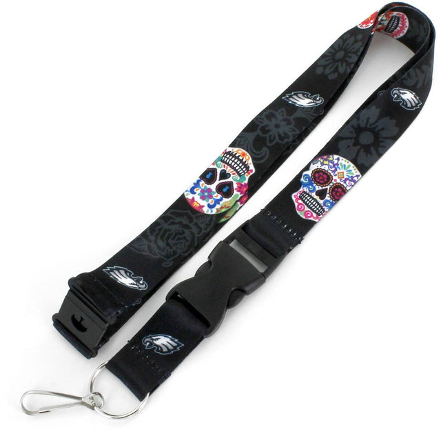 Philadelphia Eagles (BLACK) Sugar Skull Lanyard (NM) -LN-570-24