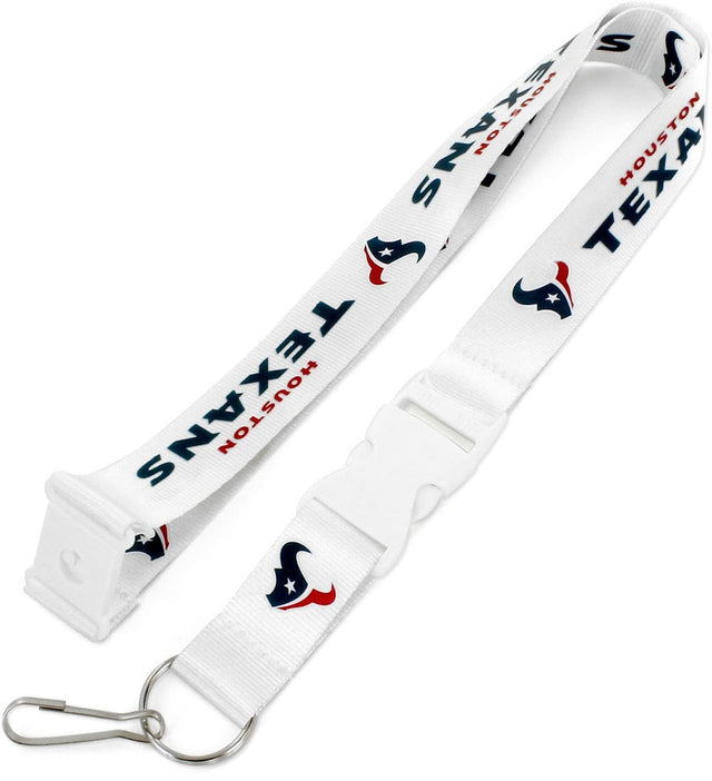 Houston Texans (WHITE W/Wht Buckle) Team Lanyard -LN-095-32-WH