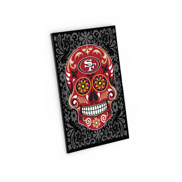 Imán con diseño de calavera de azúcar de los San Francisco 49ers -MG-1188-26
