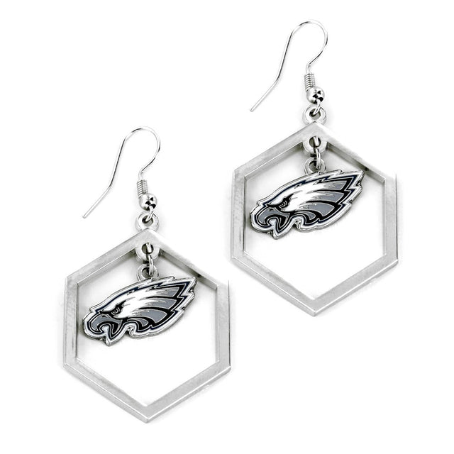 Philadelphia Eagles Hexagon Cutout Earring -ER-639-24