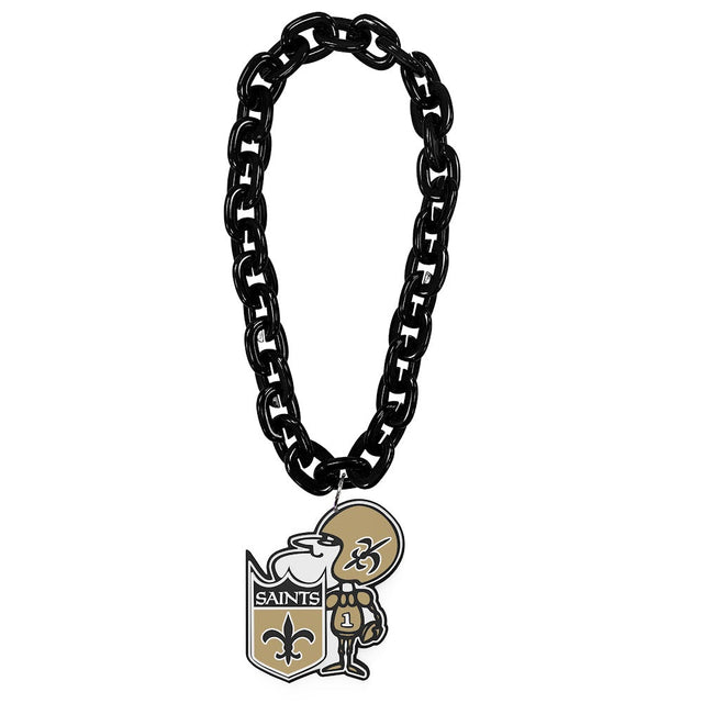 Cadena para fanáticos con el logo de los New Orleans Saints (NEGRO) "SIR Saint" -FF-590-22-THB-BK-SS
