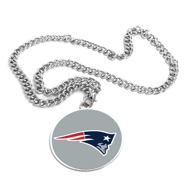 Collar con el emblema del equipo New England Patriots (PLATA) -PD-632-10
