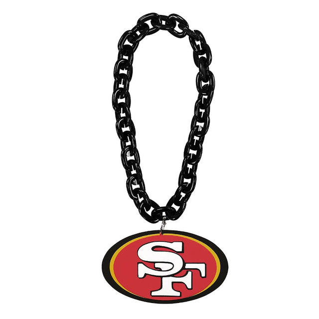 Cadena para fanáticos de los San Francisco 49ers (NEGRA) -FF-590-26-BK
