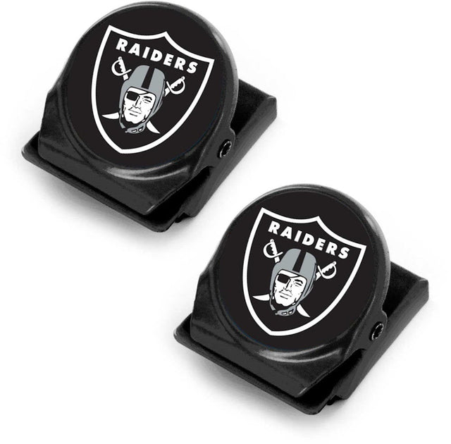Paquete de 2 imanes con clip para notas de los Raiders de Las Vegas - MG-1135-35
