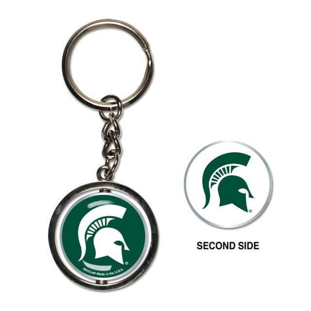 Michigan State Spartans Spinner Key Ring