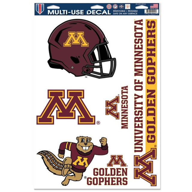 Minnesota Golden Gophers Multi Use Decal 11" x 17"