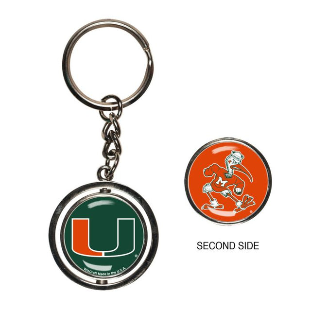 Llavero giratorio de los Miami Hurricanes