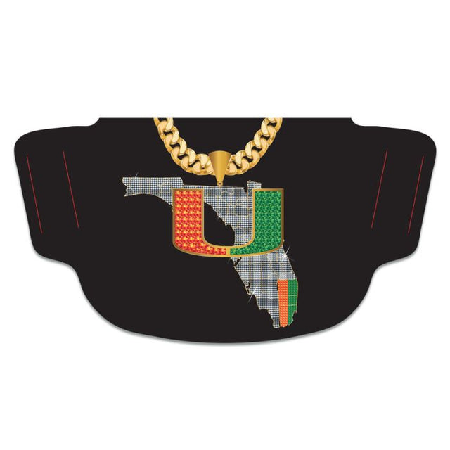 Mascarillas faciales para fanáticos de Miami Hurricanes TURNOVER CHAIN