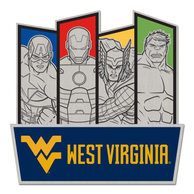 Tarjeta de joyería con pin de colección de MARVEL 2021 de West Virginia Mountaineers / Marvel (c)