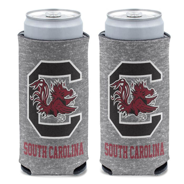 Enfriador de latas delgado de 12 oz con diseño de South Carolina Gamecocks HEATHERED