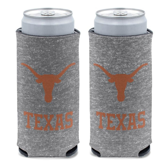 Texas Longhorns HEATHERED 12 oz Slim Can Cooler