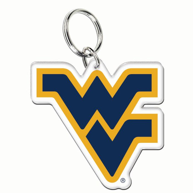 Llavero acrílico de primera calidad de los West Virginia Mountaineers