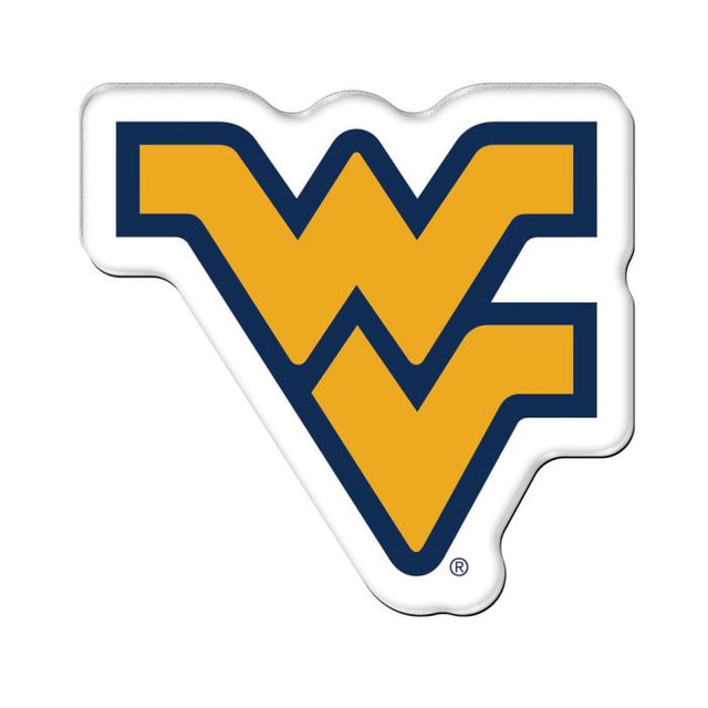 Imán acrílico premium de West Virginia Mountaineers en caja