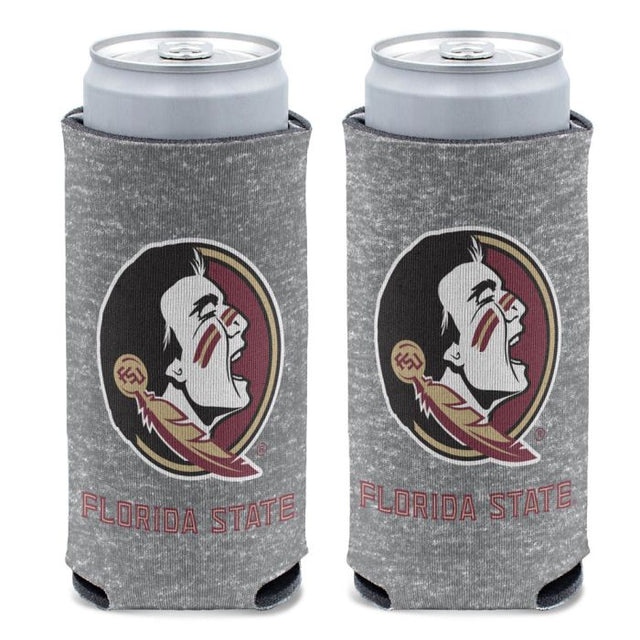 Enfriador de latas delgado de 12 oz con diseño jaspeado de los Florida State Seminoles