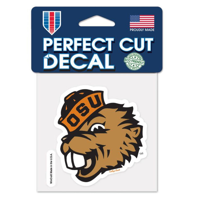 Calcomanía de color de corte perfecto de Oregon State Beavers/College Vault de 4" x 4"