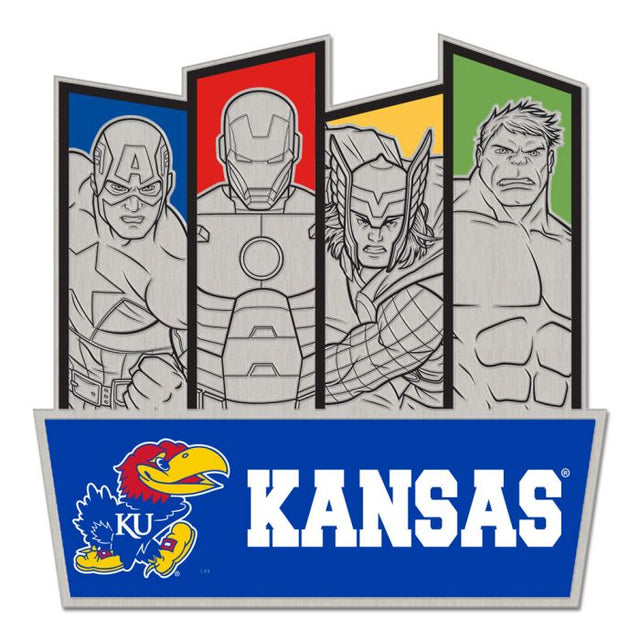 堪萨斯大学杰霍克斯队/漫威 (c) 2021 MARVEL 收藏家别针珠宝卡