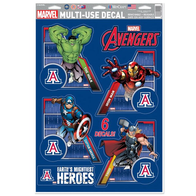 Calcomanía multiusos de Arizona Wildcats/Marvel (c) 2021 de MARVEL, 11" x 17"