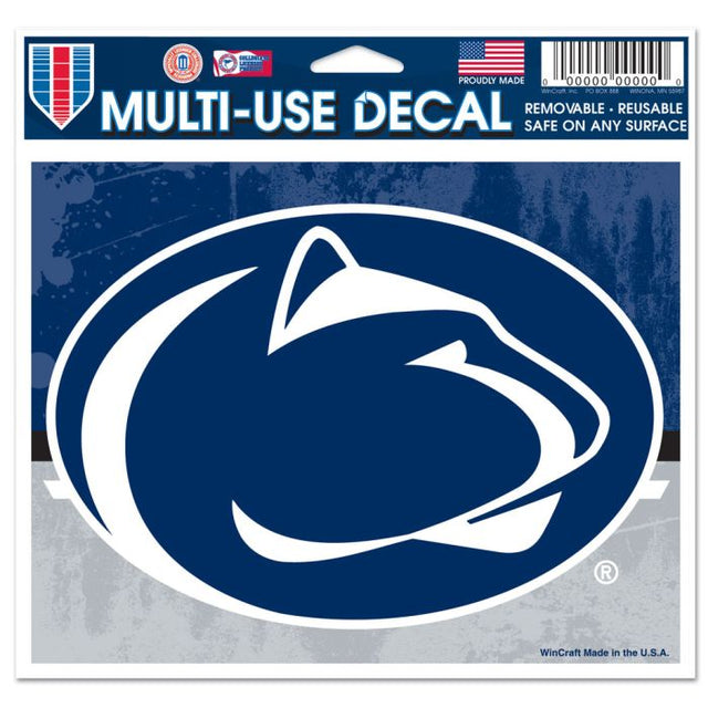 Penn State Nittany Lions Multi-Use Decal -Clear Bckrgd 5" x 6"
