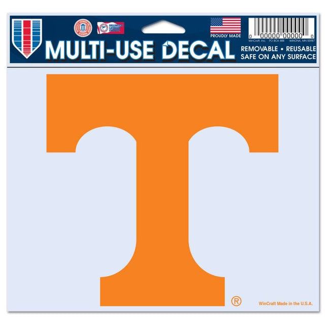Calcomanía multiusos de Tennessee Volunteers (fondo transparente), 5 x 6 pulgadas