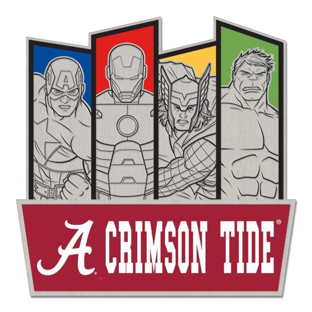 Tarjeta de joyería con pin de colección de MARVEL de Alabama Crimson Tide/Marvel (c) 2021