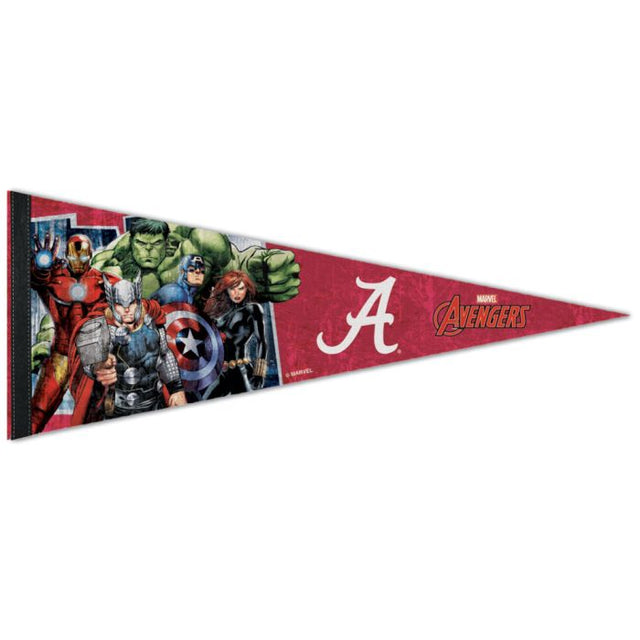 Alabama Crimson Tide / Marvel (c) Banderín premium MARVEL 2021 de 12" x 30"