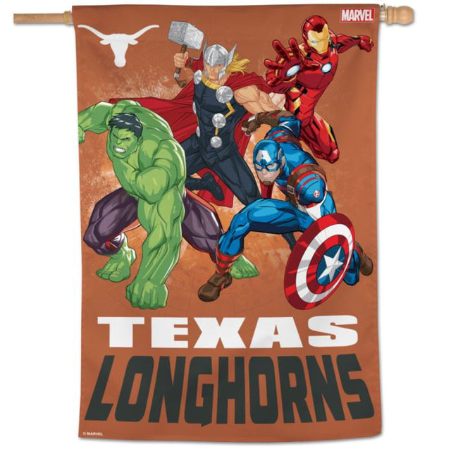 Texas Longhorns / Marvel (C) 2021 Marvel Vertical Flag 28" x 40"