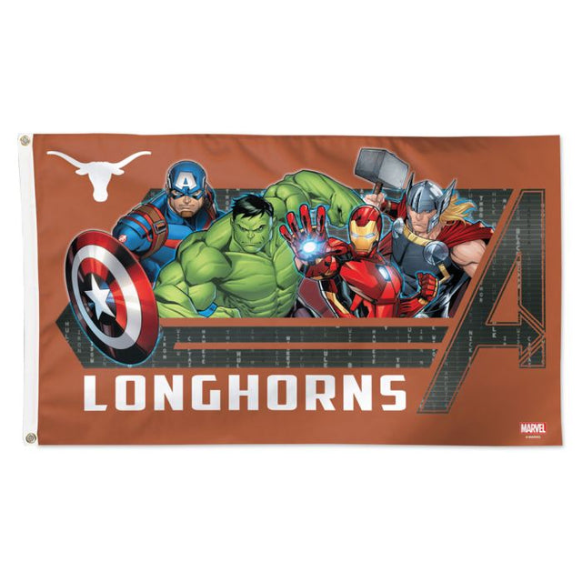 Texas Longhorns / Marvel (C) 2021 Marvel Flag - Deluxe 3' X 5'