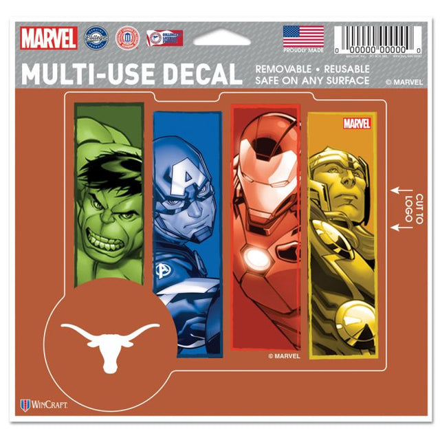 Texas Longhorns / Marvel (C) 2021 Marvel Multi-Use Decal - cut to logo 5" x 6"
