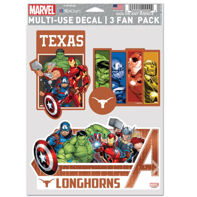 Texas Longhorns / Marvel (C) 2021 Marvel Multi Use 3 Fan Pack