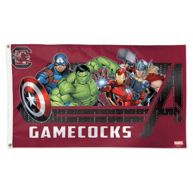 Bandera de Marvel de los Gamecocks de Carolina del Sur (c) 2021 - Deluxe 3' X 5'