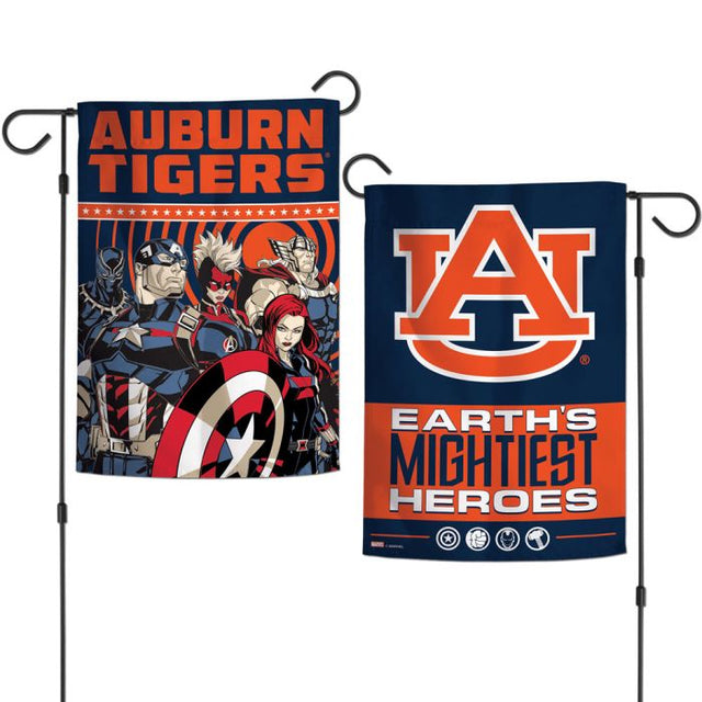 Auburn Tigers / Marvel (c) 2021 MARVEL Garden Flags 2 sided 12.5" x 18"