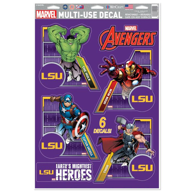 LSU Tigers / Marvel (c) 2021 MARVEL Multi-Use Decal 11" x 17"