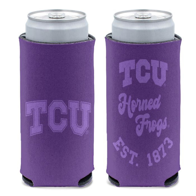 TCU Horned Frogs 12 oz Slim Can Cooler